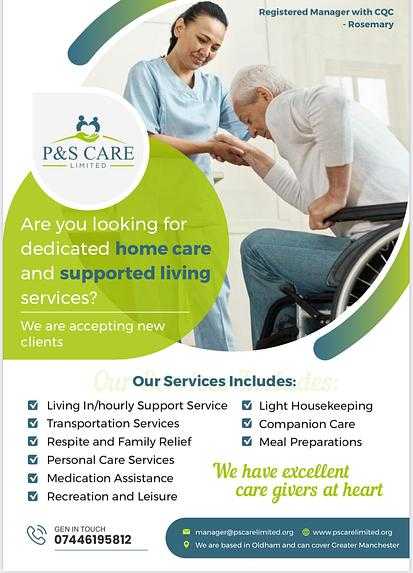 P and S Care Limited cover