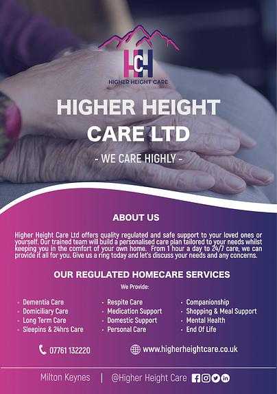 Higher Height Care cover