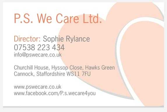 P.S We Care Ltd cover